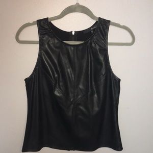 Black Leather Tank